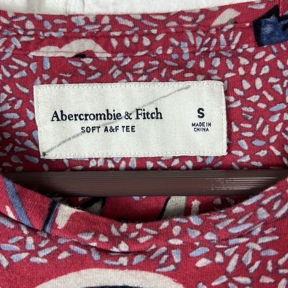 Abercrombie Soft A&F floral print relaxed fit tee size small - Picture 4 of 7